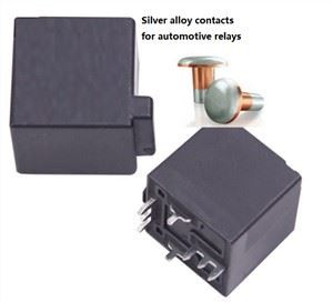 Contactos de aleación de plata para relés automotrices